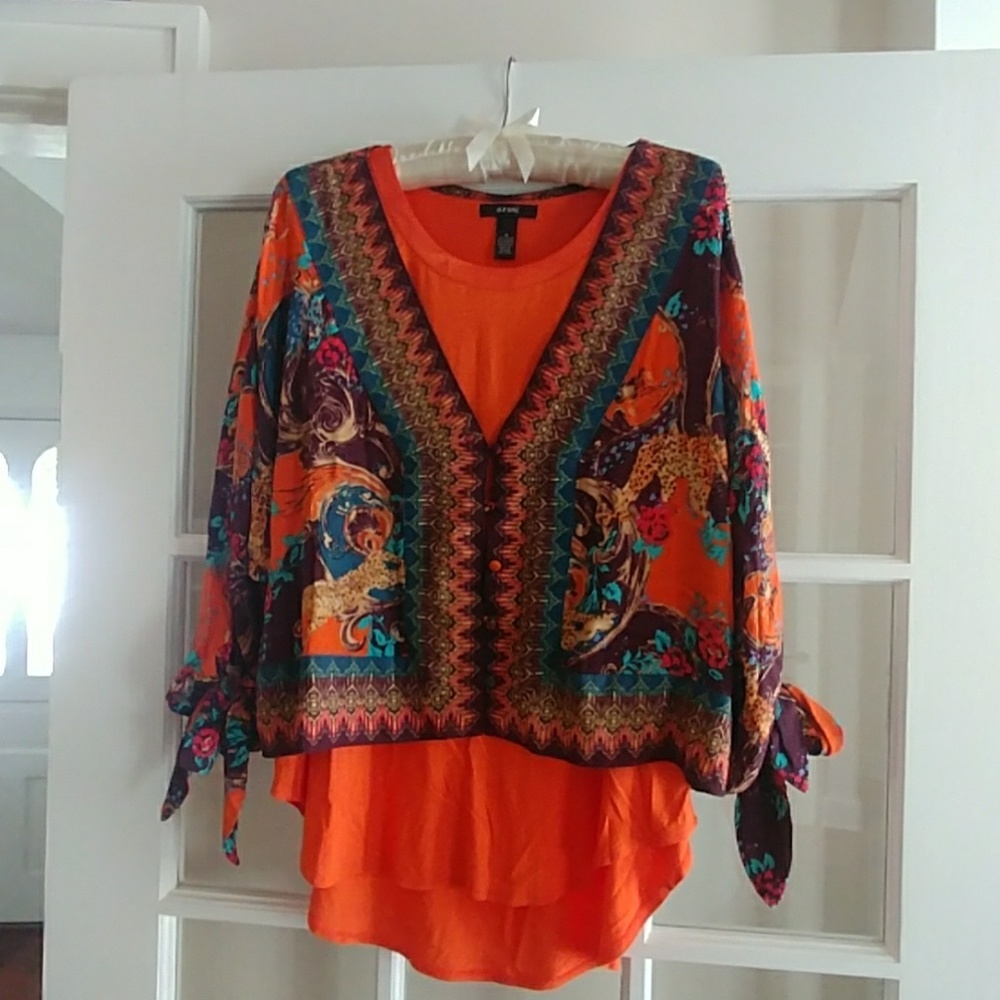 Print top by Free People w/camisole by Alfani